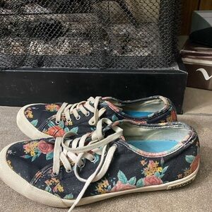 SEAVEES Women's Monterey Sneaker Floral Canvas Sneakers size 10 low top sneakers